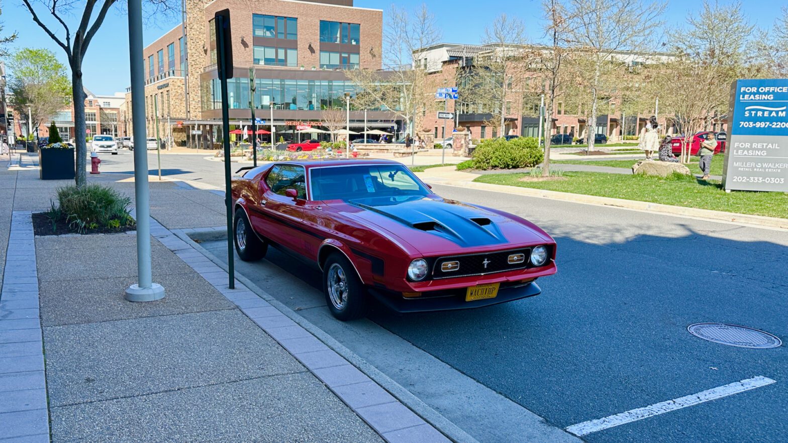 Parken eines US Oldtimers am Straßenrand