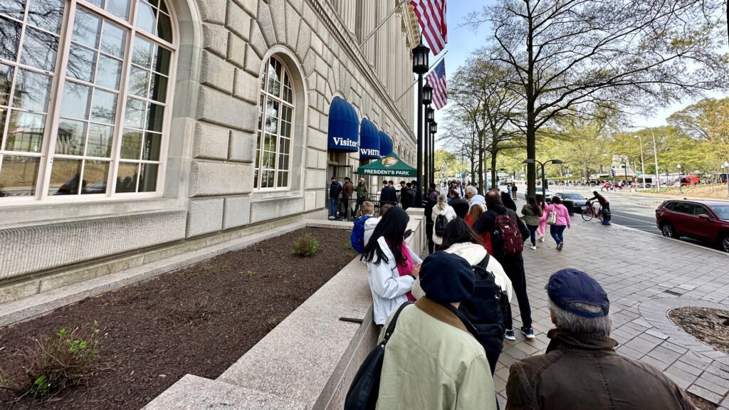 Warteschlange am White House Visitor Center